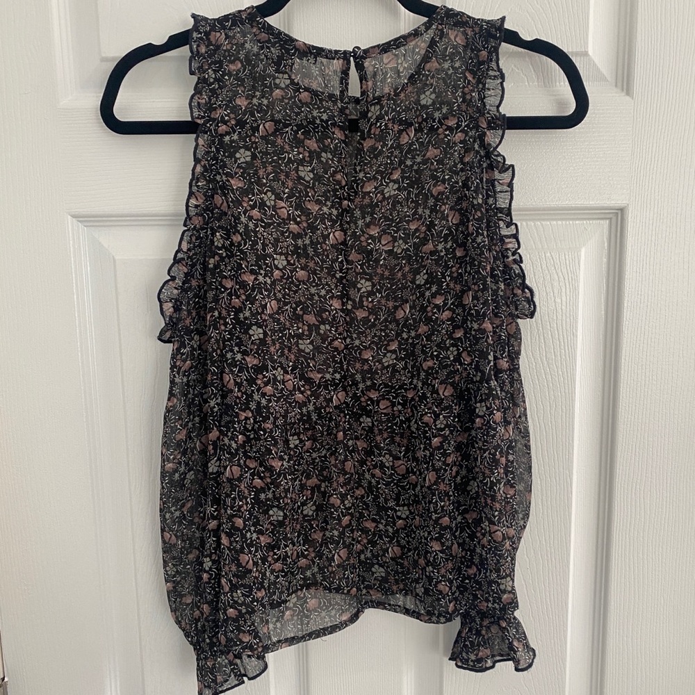 American eagle sheer cold shoulder shirt